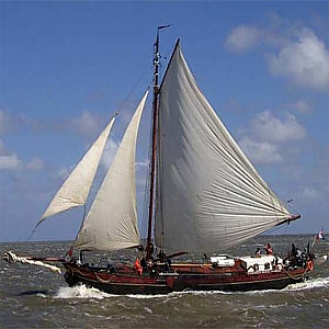 Plattbodenschiff Verandering ab Harlingen