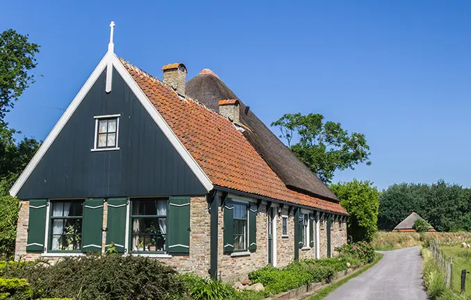 Typisches niederländisches Haus auf Texel