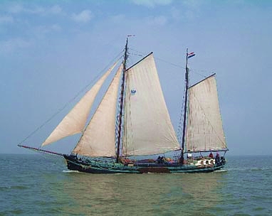Plattbodenschiff Hoop op Welvaart ab Harlingen