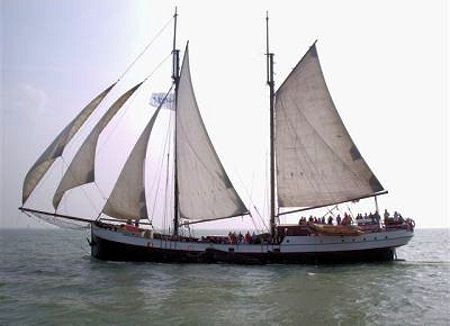 Plattbodenschiff Store Baelt ab Harlingen