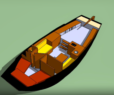 Plattbodenschiff 'Lagertha' - Aufteilung