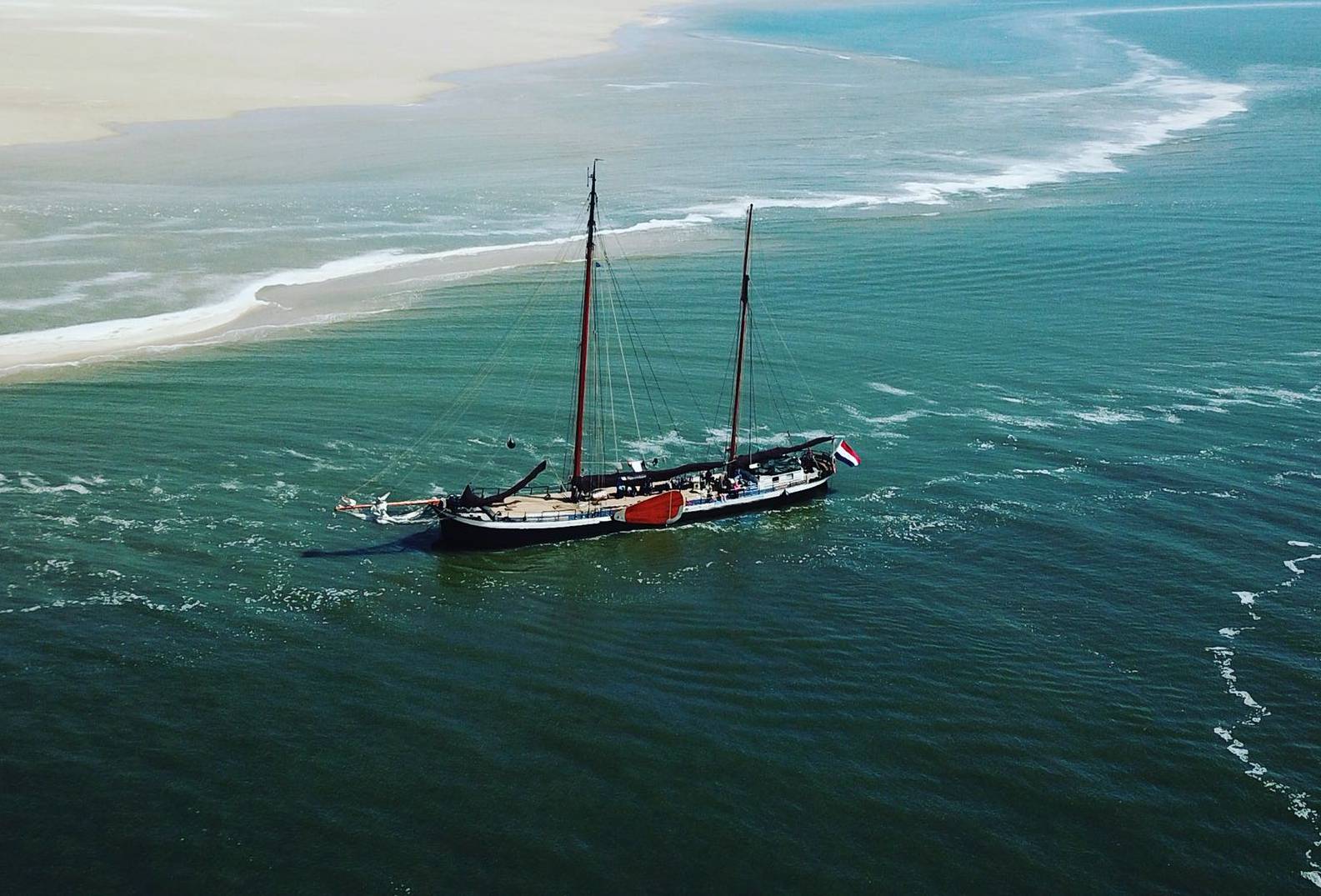 Plattbodenschiff Avontuur bei Terschelling