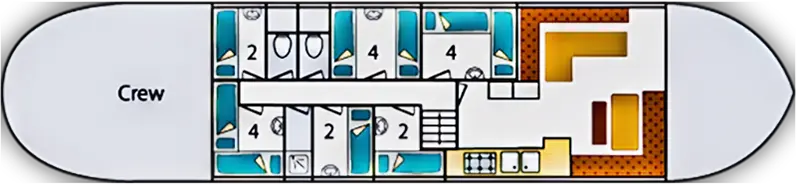Aufteilung - Segelschiff Balder Schiffsriss Balder