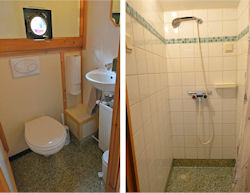 Dusche und Toilette auf der Festina Lente