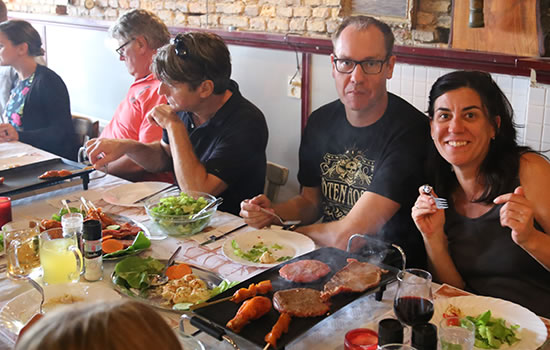 im Raclette-Restaurant Admirael - hier beginnt ünser Mitsegeltörn