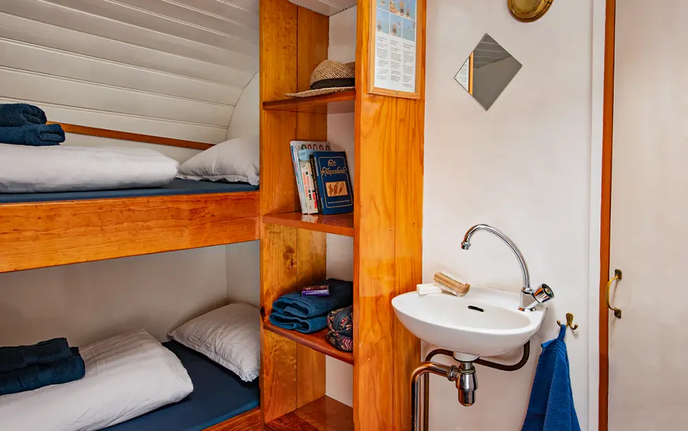 Plattbodenschiff 'Kleine Jager' - Kabine mit 2 Einzelbetten