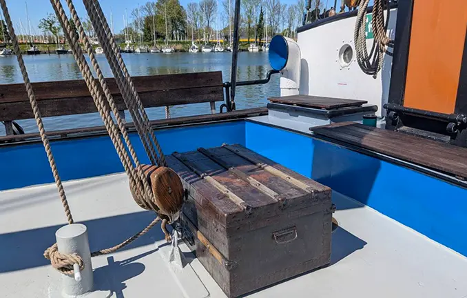 Plattbodenschiff Meridiaan - an Deck (unbekannt, bootbootboot) Plattbodenschiff Meridiaan - an Deck