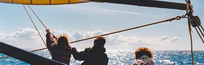 Mitsegeln auf dem Plattbodenschiff Najade