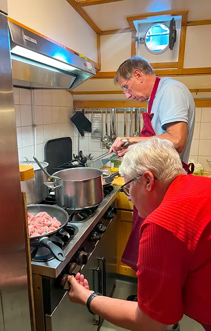 Kochen an Bord der Tsjerk Hiddes