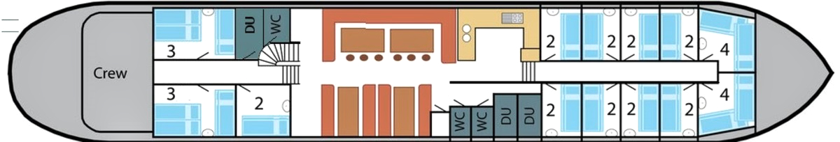 Kabinenaufteilung - Poolster