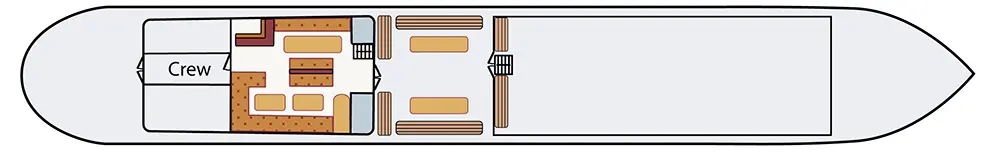 Kabinenaufteilung - 'Klipper Radboud' (Plattbodenschiff Radboud - klipper-radboud.nl) Schiffsriss - 'Radboud'