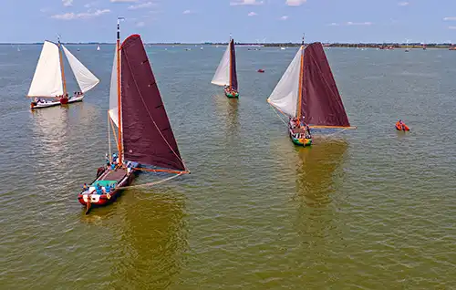 Plattbodenschiff bei der Ragatta