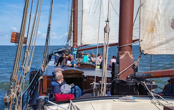 Segeln auf dem Ijsselmeer mit dem Plattbodenschiff Segeln auf dem Ijsselmeer mit dem Plattbodenschiff