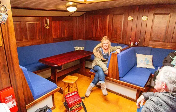 Plattbodenschiff 'Sudermar' unter Deck Plattbodenschiff 'Sudermar' unter Deck