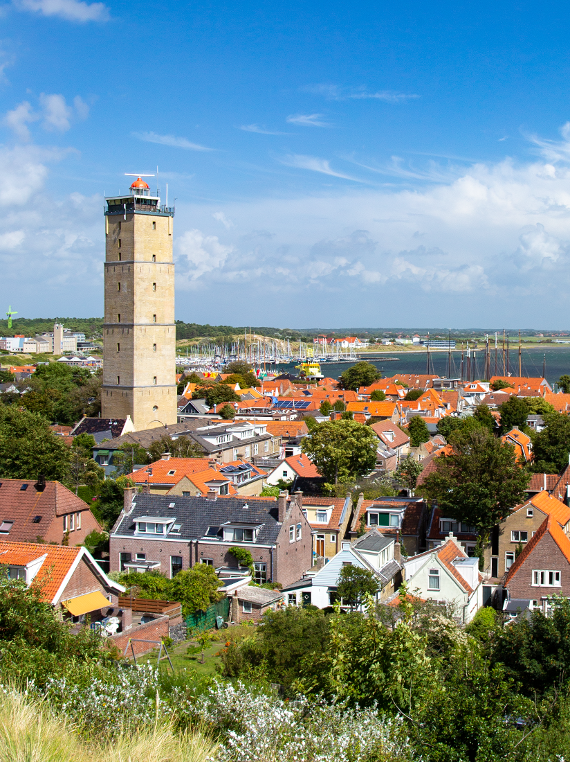 Der Leuchtturm 'Brandaris' auf der niederländischen Wattenmeerinsel Terschelling