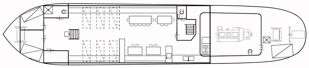 Plattbodenschiff Willem Jacob - Kabinenaufteilung